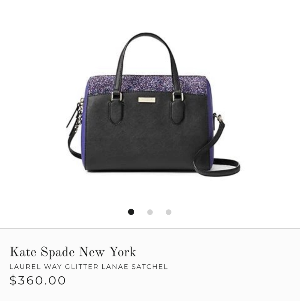 *Good Condition* Kate Spade purple with partial glitter handbag.